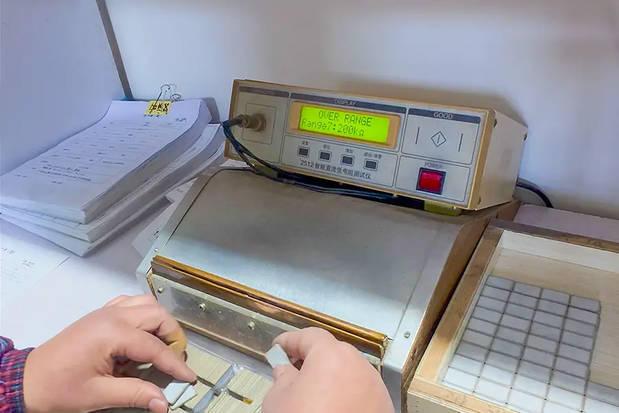 PTC ceramic element resistance sorting and pairing